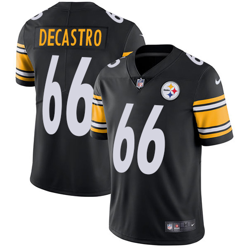 2019 Men Pittsburgh Steelers #66 Decastro black Nike Vapor Untouchable Limited NFL Jersey->pittsburgh steelers->NFL Jersey